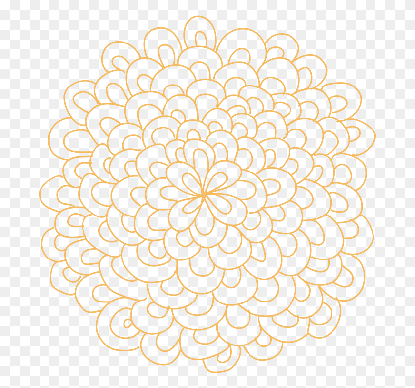 685x725 Pix For Flower Outline Circle, Pattern, Rug, Ornament HD PNG Download