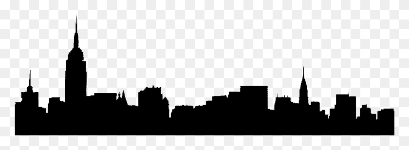 1145x365 Pix For New York Skyline Outline Drawing Statue Of Liberty, Nature, Outdoors, Night HD PNG Download