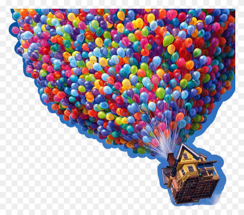 1053x917 Pixar Up Balloons, Balloon, Ball HD PNG Download