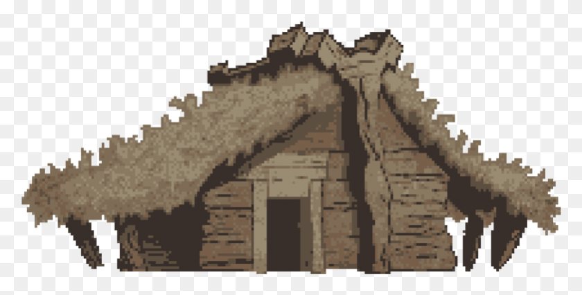 781x367 Pixel Art 2 Casa Pixel Art, Здание, Архитектура, Руины Hd Png Скачать