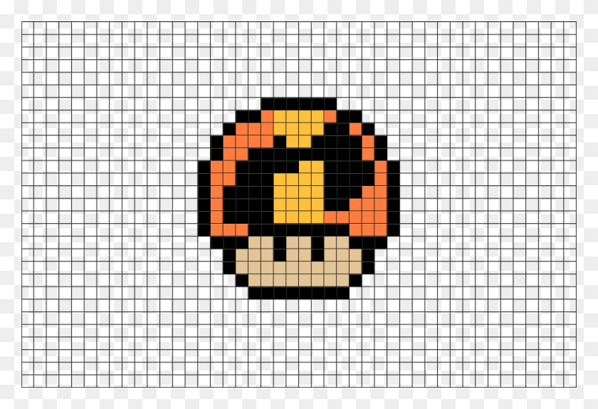 880x581 Pixel Art Champignon Pokemon, Pac Man HD PNG Download