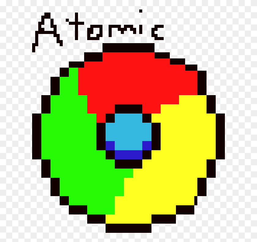 631x731 Pixel Art Logo Google Chrome, Pac Man HD PNG Download