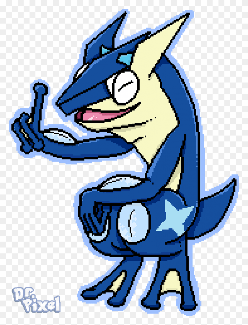 807x1080 Pixel Art Pixel Arts De Greninja, Строительный Кран, Животное Hd Png Скачать