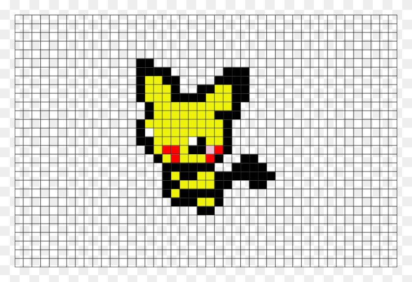 880x581 Pixel Art Pokemon Pichu, Pac Man, Text HD PNG Download