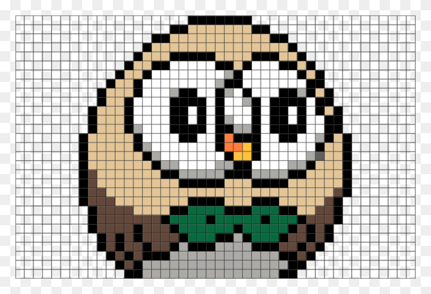 880x581 Descargar Png Pixel Art Pokemon Rowlet, Ajedrez, Juego, Pac Man Hd Png