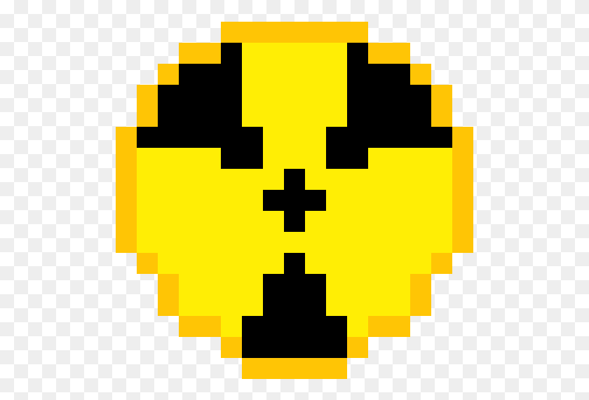 511x511 Pixel Art Radioactive Symbol, Первая Помощь, Pac Man Hd Png Скачать