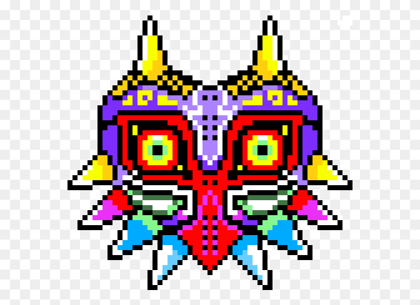 571x551 Descargar Png Pixel Art Zelda Majora 39S Mask, Pattern, Graphics Hd Png
