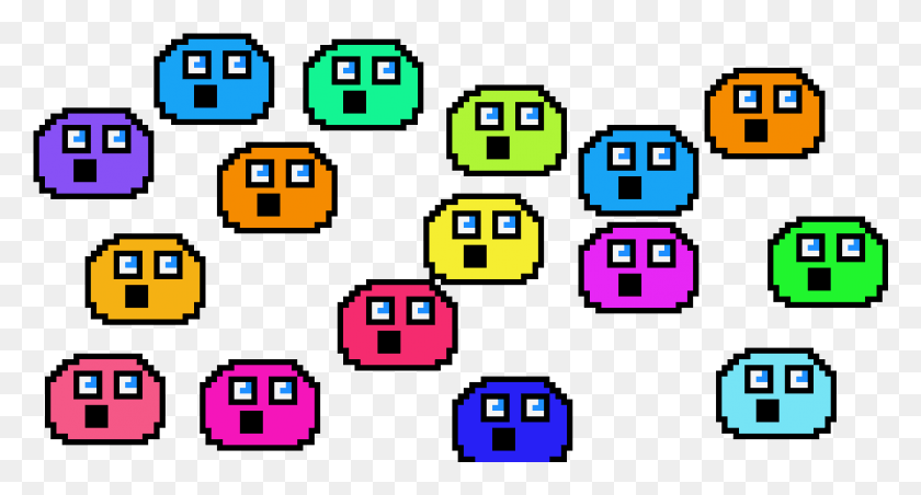1491x751 Pixel Blob Infestation Blob Pixel Art, Pac Man, Табло Hd Png Скачать