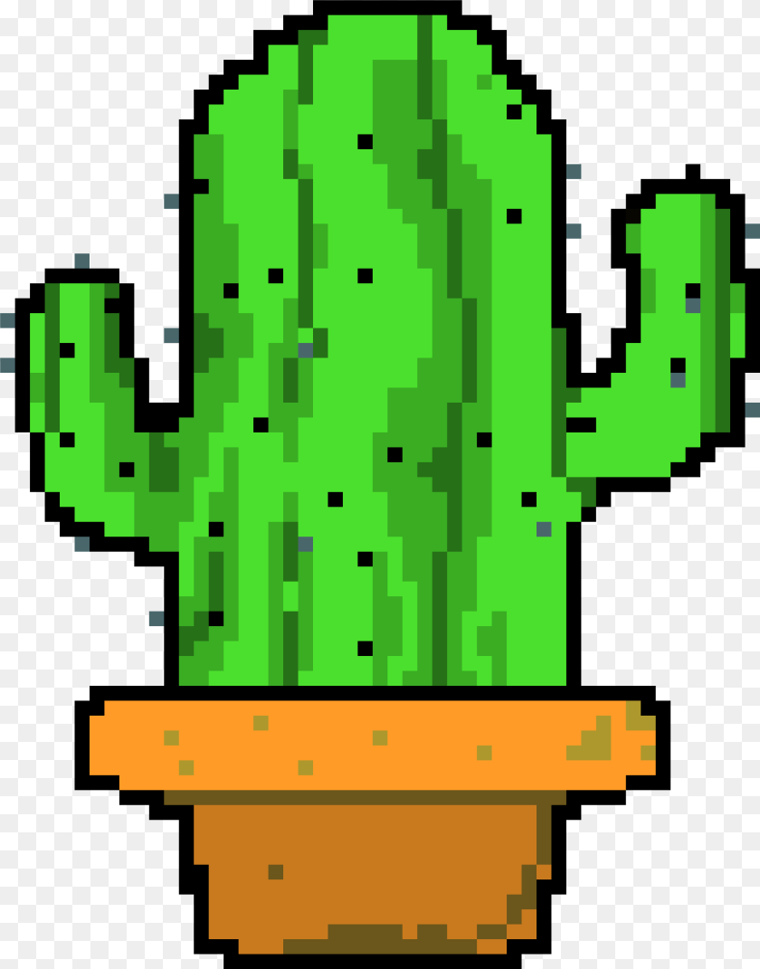 5101x6501 Pixel Cactus, Plant Clipart PNG