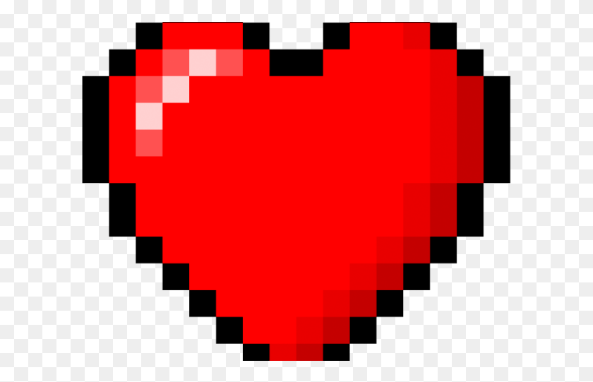 609x481 Pixel Clipart Minecraft Sword 8 Bit Heart, Logo, Symbol, Trademark HD PNG Download