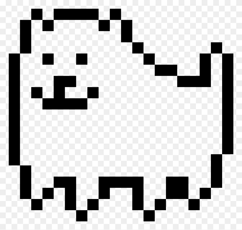 2001x1901 Pixel Dog Undertale Раздражающая Собака Прозрачный, Серый, Мир Варкрафта Png Скачать