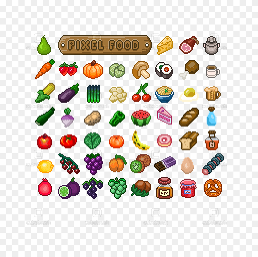 1050x1050 Pixel Food, Конфеты, Графика Hd Png Скачать