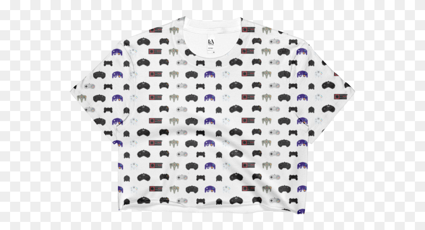 567x396 Pixel Game Controllers Ladies Crop Top Sweater, Clothing, Apparel, Sleeve HD PNG Download