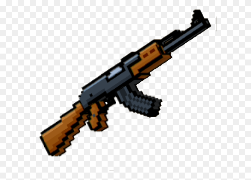 617x545 Pixel Gun 3d Mini Ak, Weapon, Weaponry, Rifle HD PNG Download
