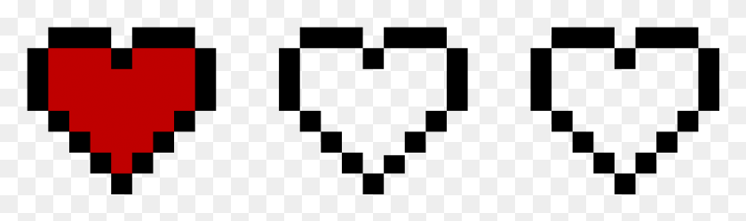 1057x257 Pixel Heart Transparent Legend Of Zelda Pixel Heart, Gray, World Of Warcraft HD PNG Download