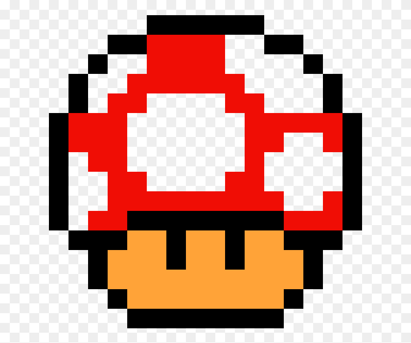 641x641 Pixel Mario Mushroom, Первая Помощь, Pac Man, Подушка Hd Png Скачать