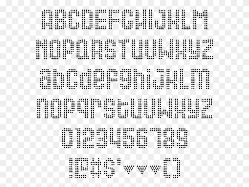 600x572 Pixel Or Small Dot Matrix Stars Queer Example Dot Font, Gray, World Of Warcraft HD PNG Download