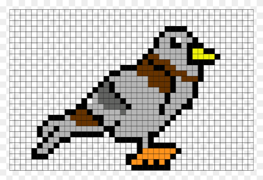 880x581 Пиксельный Голубь, На Открытом Воздухе, Животное Hd Png Скачать