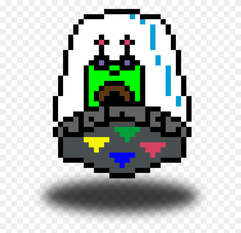630x753 Pixel Spaceship Alien Pixel Art, Первая Помощь, Pac Man, Super Mario Hd Png Скачать