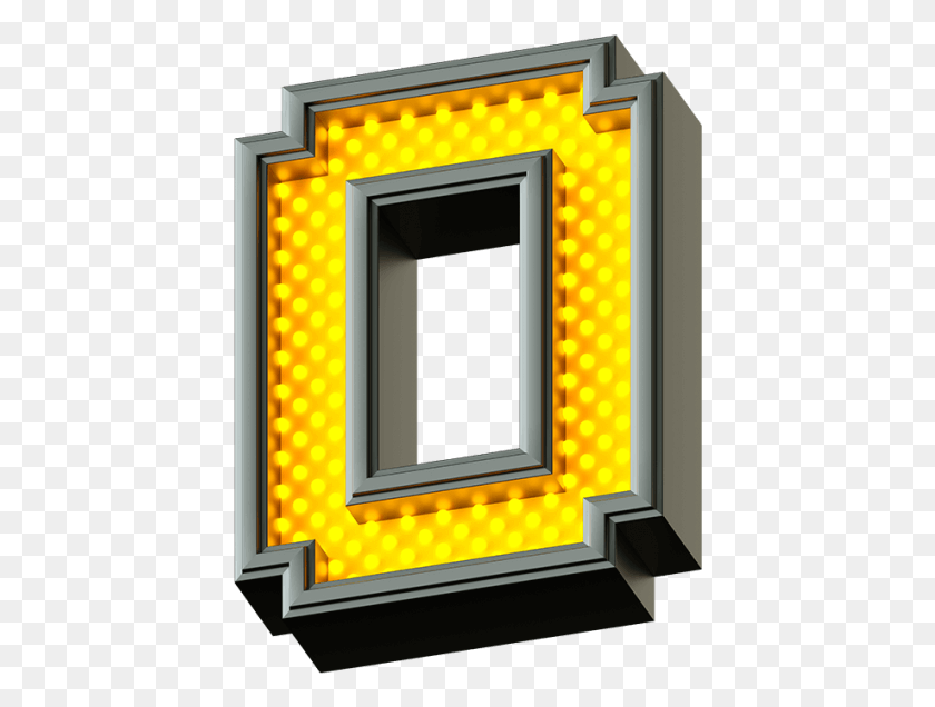 422x576 Descargar Png Pixel Yellow Led Font Alfabeto Pixel Yellow Led Font, Ventana, Pac Man Hd Png