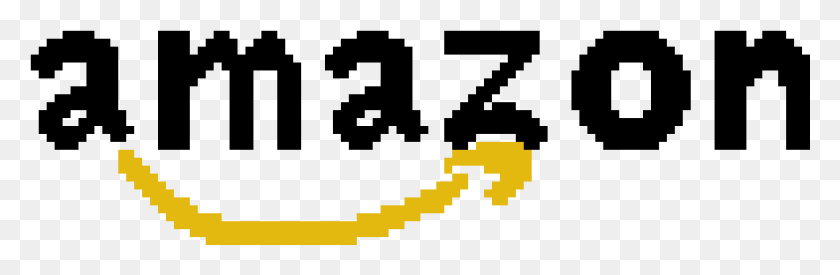 981x271 Pixelated Amazon Logo, Pac Man, Minecraft HD PNG Download