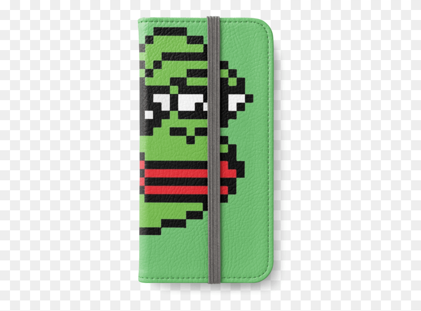 308x561 Descargar Png Pixelated Pepe Sad Frog Meme Sad Frog Pixel Art, Alfombra, Corbata, Accesorios Hd Png