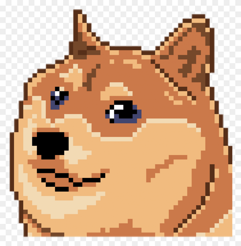 1024x1047 Pixelated Pixelart Freetouse Doge Doge Pixel Art, Коврик, Копилка, Млекопитающее Png Скачать