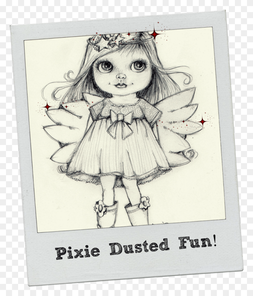 1013x1196 Pixie Dust And Magic Sketch, Person HD PNG Download