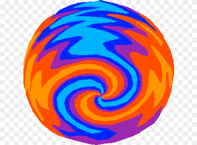 643x617 Pixilart Ball Of Fire And Water By Dragoxslayer Ball On Fire And Water, Spiral, Coil PNG