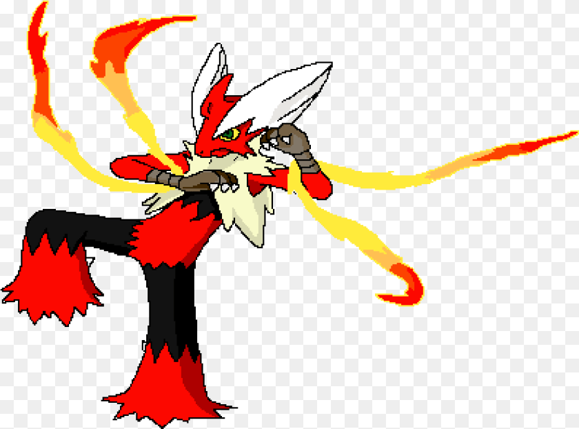 1192x883 Pixilart Pokemon Blaziken By Redfox Mega Blaziken, Animal, Bee, Insect, Invertebrate Sticker PNG