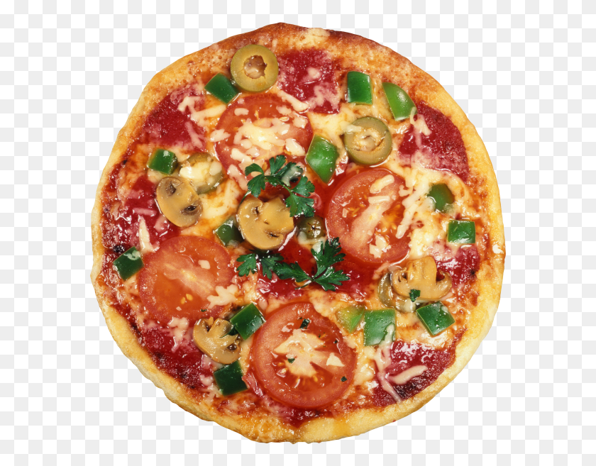 589x597 Pizza, Food, Dish, Meal HD PNG Download