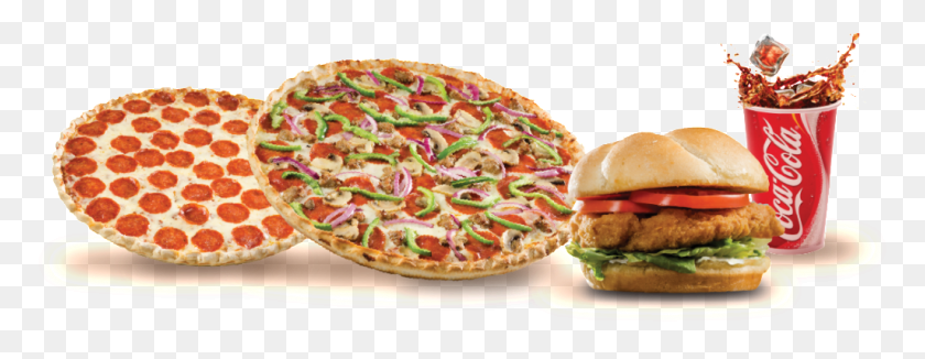1024x350 Pizza And Burger Banner, Food, Bread, Pita HD PNG Download