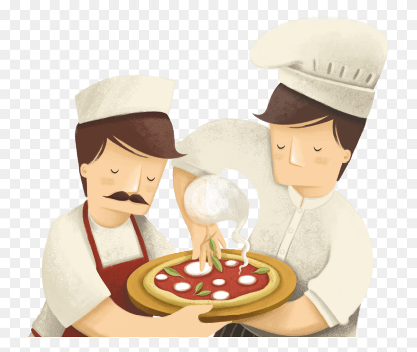 729x649 Pizza Para Dos Ilustración, Persona, Humano, Chef Hd Png