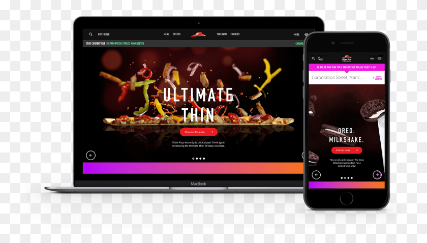 747x418 Pizza Hut Continues Brand Refresh With New Website Smartphone, Mobile Phone, Phone, Electronics HD PNG Download