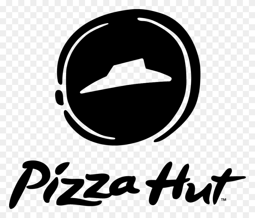 888x751 Pizza Hut Logo Pizza Hut Logo Black, Stencil, Text, Baseball Cap HD PNG Download