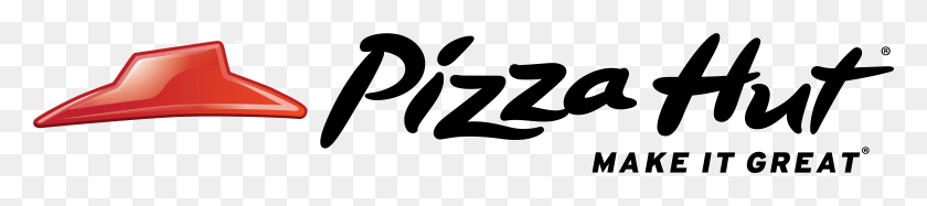 7510x1229 Descargar Png Pizza Hut Make It Great Logotipo De Pizza Hut Etiqueta Línea, Texto, Alfabeto, Símbolo Hd Png