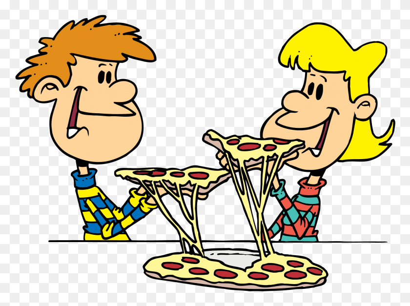 2000x1454 Pizza Order Deadline Friends Eating Pizza Clipart, Leisure Activities, Food, Vehicle HD PNG Download
