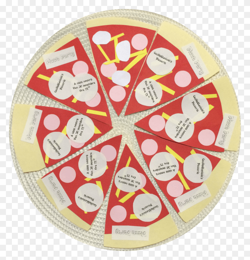 2037x2119 Pizza Party Invito Circle, Rug, Label, Text HD PNG Download