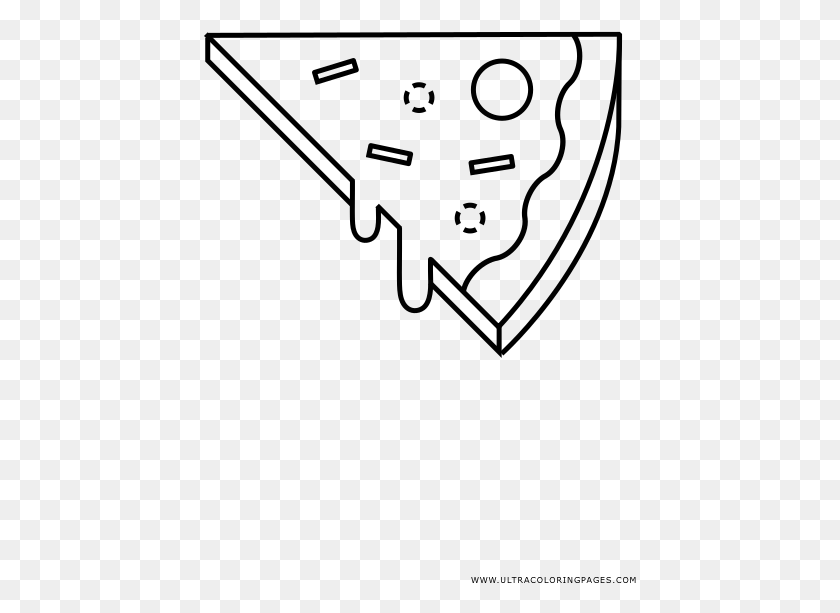 433x553 Pizza Slice Coloring, Gray, World Of Warcraft HD PNG Download