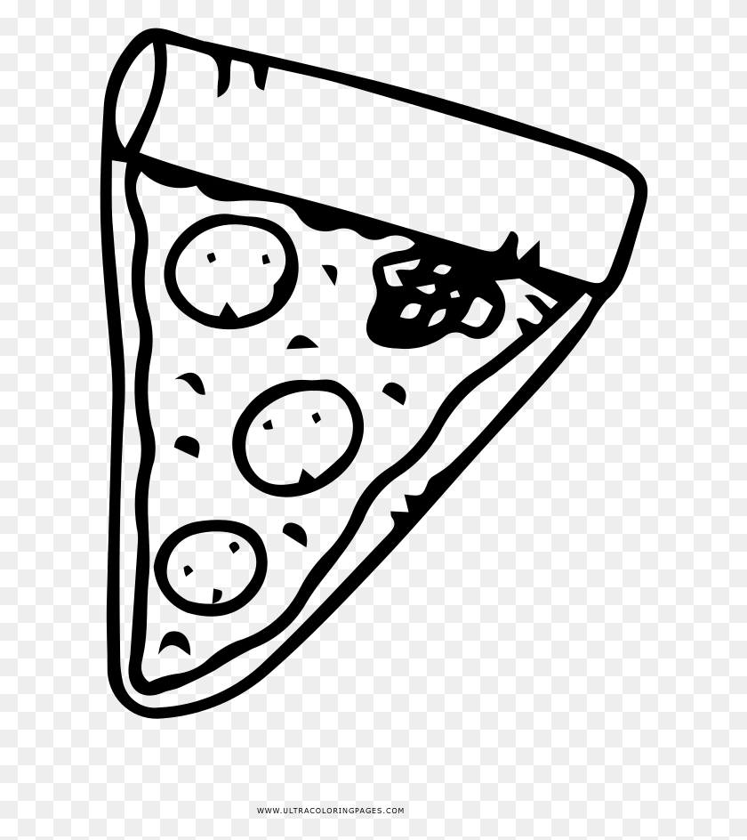 618x884 Pizza Slice Coloring Page, Gray, World Of Warcraft HD PNG Download