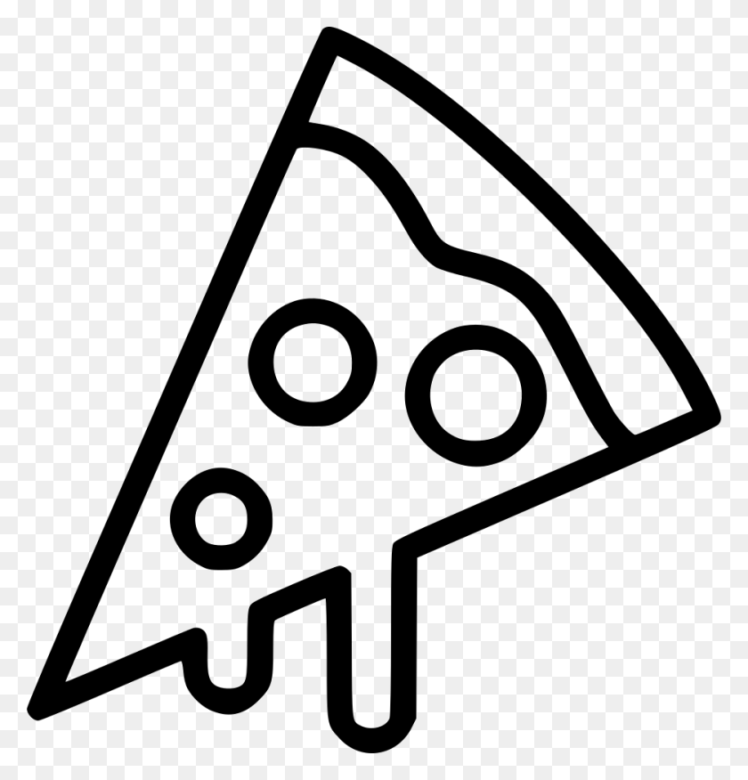 936x980 Pizza Slice Italian Comments Pizza Slice Clip Art Black And White, Triangle, Symbol, Label HD PNG Download