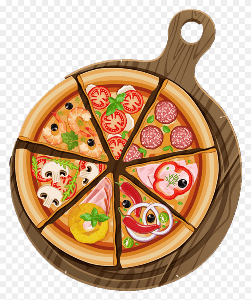 1079x1304 Pizza Slices Clipart Pizza Poster, Dish, Meal, Food HD PNG Download