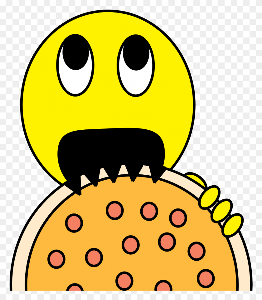 1116x1288 Pizza Thrusted Into Smiley39s Mouth Smiley Face Cartoon, Label, Text, Food HD PNG Download