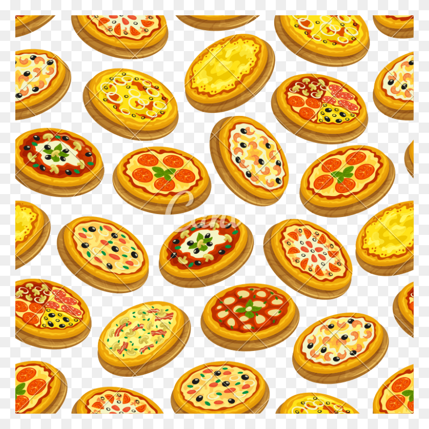 800x800 Пицца Векторный Узор Pizza Mac Background, Глазурь, Крем, Торт Hd Png Скачать