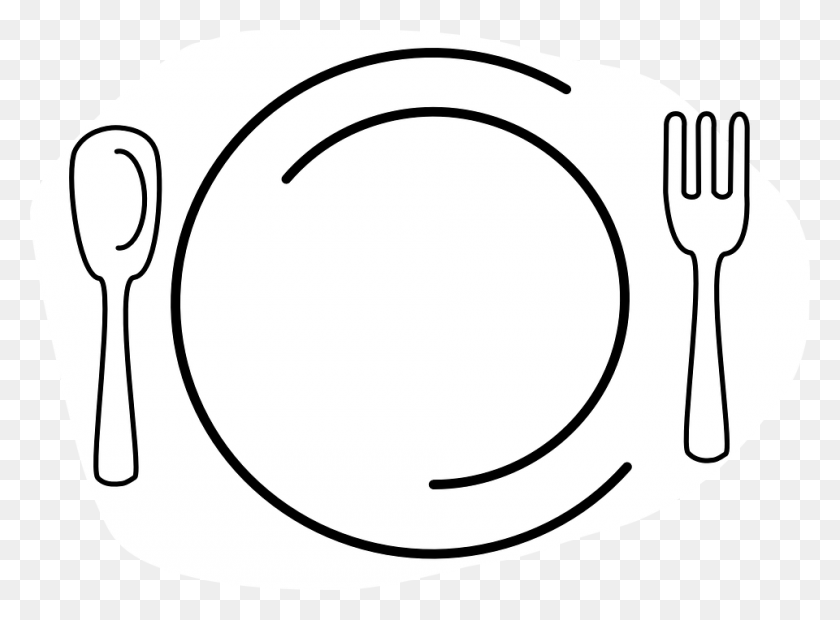 960x690 Placa Restaurante Plate With Knife And Fork Clip Art, Text, Tool, Oval HD PNG Download