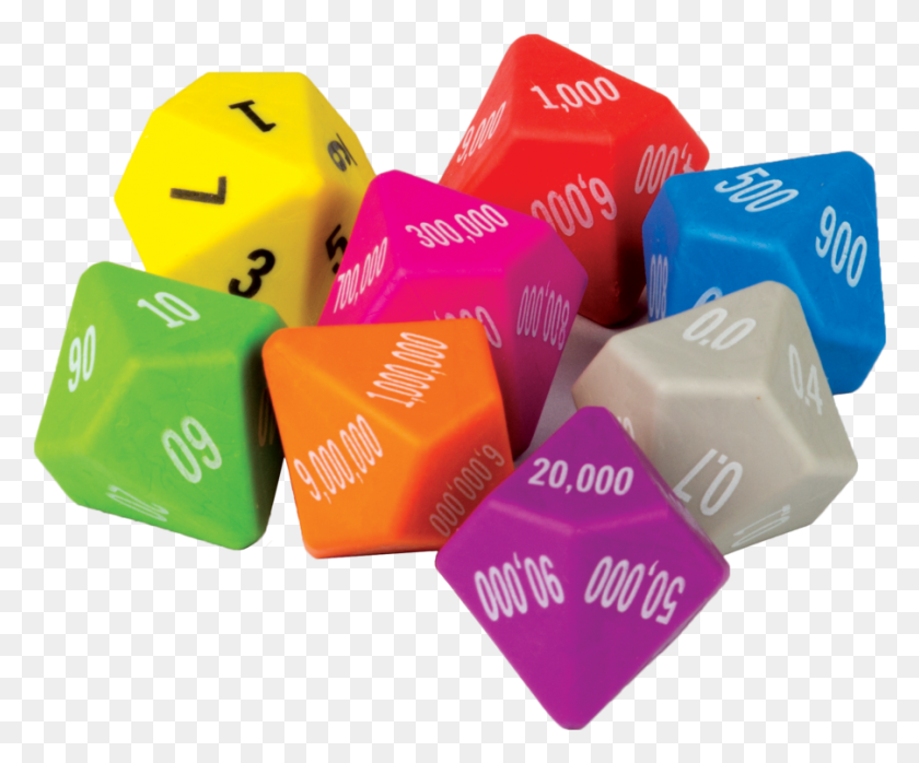 901x737 Place Value Dice 8 Pack Image Dice, Game, Helmet, Clothing Descargar Hd Png