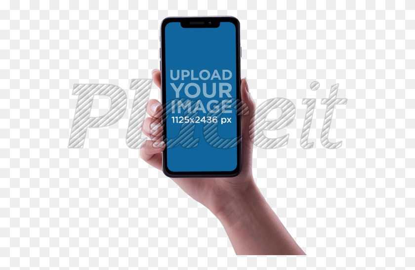 569x486 Placeit Hand An X Mockup Against A Hand Holding Iphone X Mockup, Mobile Phone, Phone, Electronics HD PNG Download