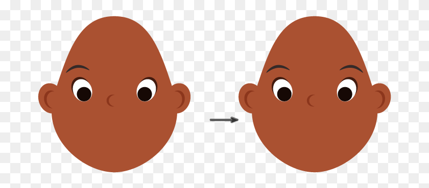 693x309 Placing The Left Eyebrow And Creating The Right One Cartoon, Head, Face, Crowd HD PNG Download