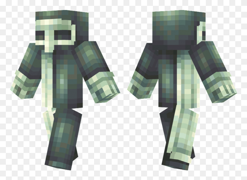 782x554 Plague Doctor Minecraft Skins Cool Green, Robot, Text, Spaceship HD PNG Download
