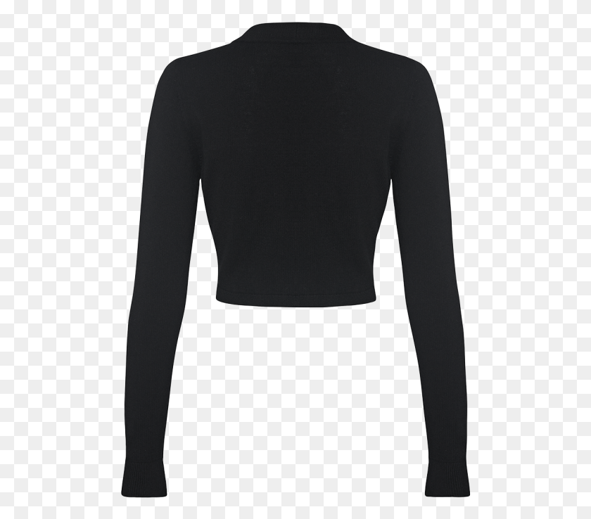 499x678 Plain Black Long Sleeve Top, Clothing, Apparel, Long Sleeve HD PNG Download